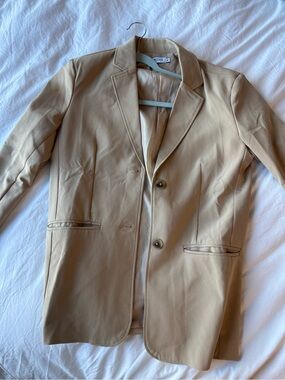 Beginning boutique Tan Tailored Blazer Jacket
